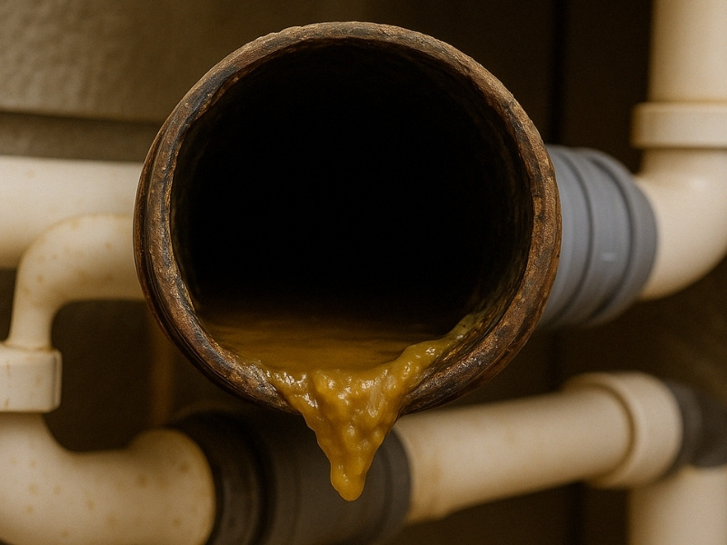 borudan akan bitkisel atık yağ